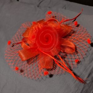 Red Fascinator